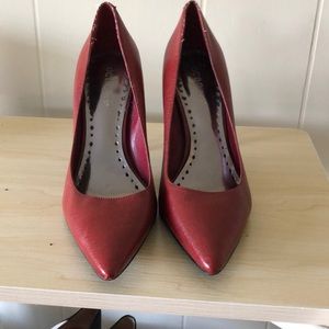 Burgundy color shoes